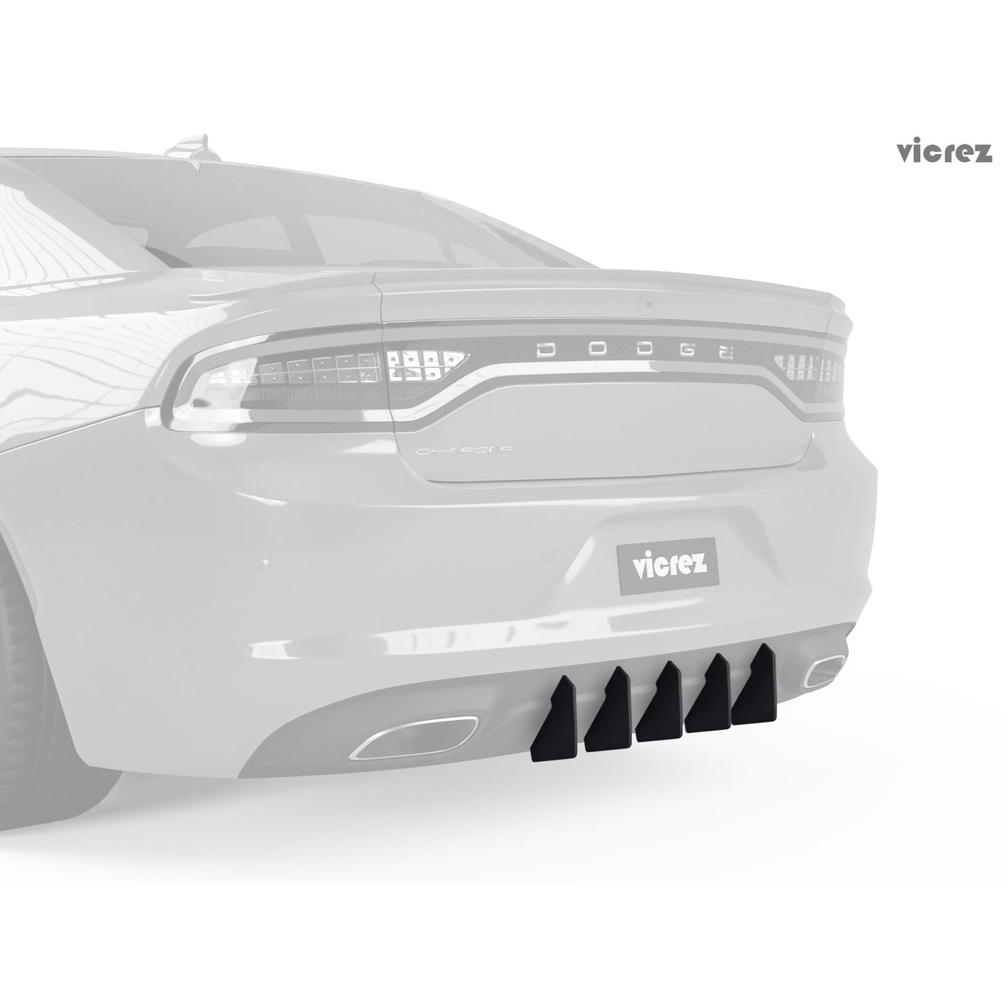 Dodge Charger Rear Diffuser 2022+ - Glossy Black