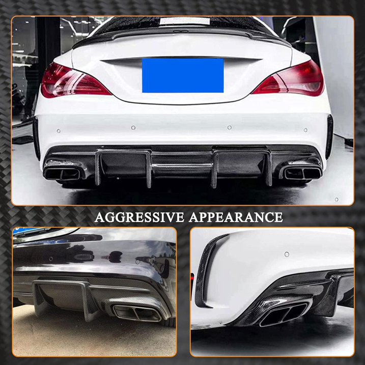Mercedes Benz CLA W117 Rear Diffuser 2016-2019 - Bright Black