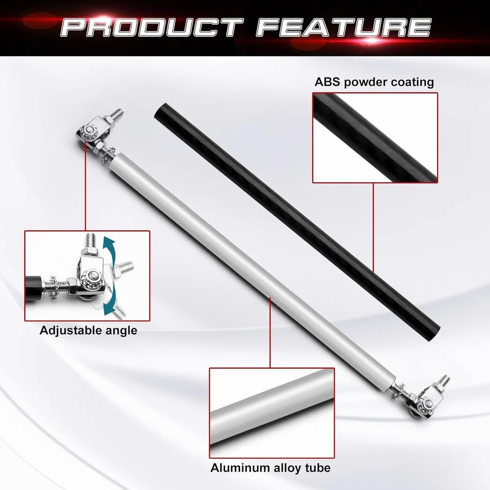 Universal Front Bar Bracket - Black, 15cm