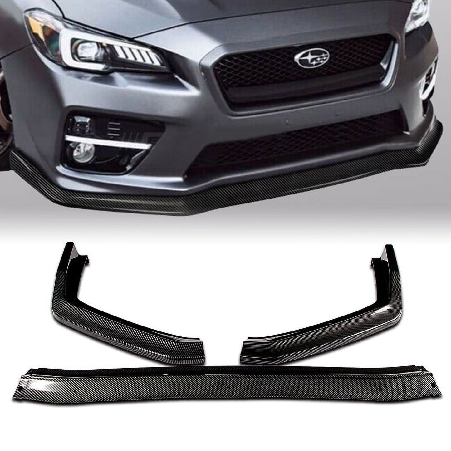 Subaru WRX Sti Front Lip 2015-2019 - Glossy Black