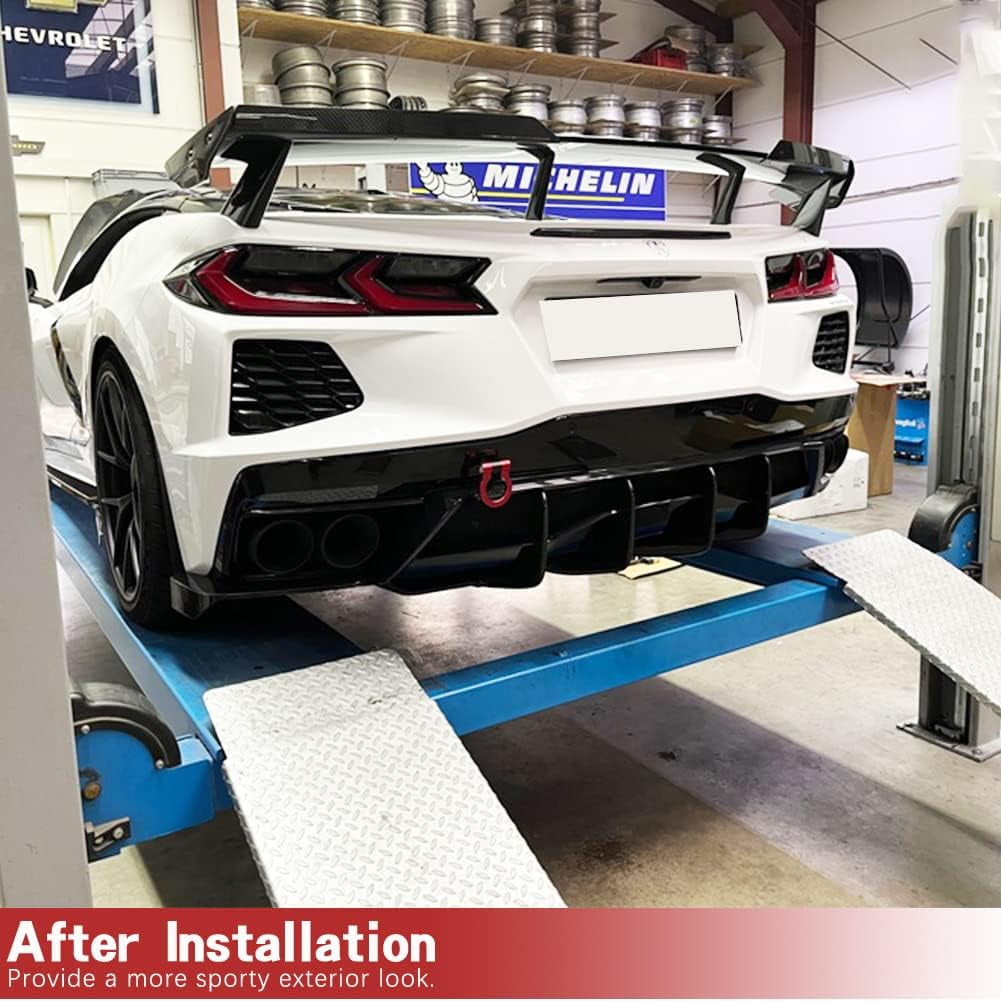 Chevrolet Corvette C8 Rear Lip - Glossy Black