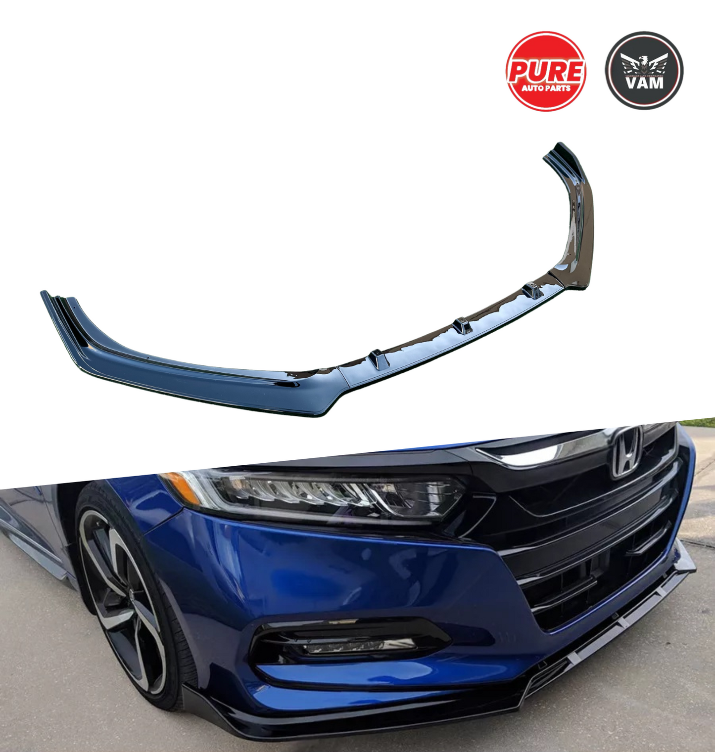 Honda Accord Front Lip 2018-2021 - Bright Black