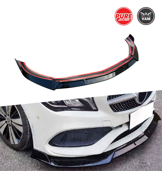 Mercedes Benz C-Class W205 Coupe Front Lip 2014-2019 - Bright Black