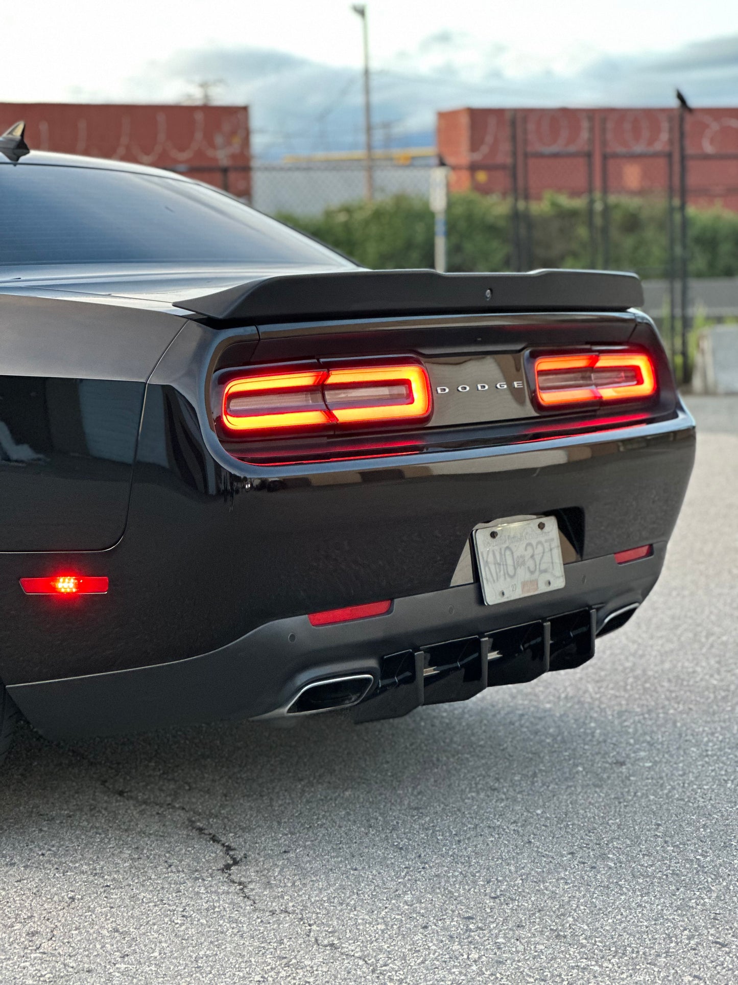 Dodge Challenger Rear Diffuser 2015-2022 - Glossy Black