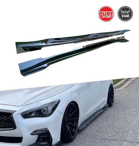 Infiniti Q50 Side Skirts 2014-2019 - Glossy Black